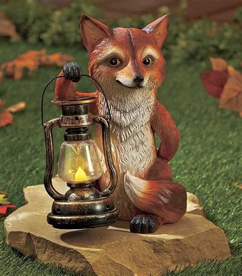 Golwof solar lanterns outdoor hanging, hanging led solar lights decorative retro metal waterproof solar lamp with handle for garden, yard porch and tabletop 4.5 out of 5 stars 372 12% off Solar Lantern Fox Statue Yard Garden Decor NEW | Solar ...