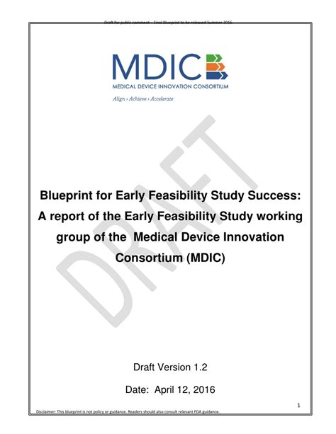 Pdf Blueprint For Early Feasibility Study Success A Report Of The
