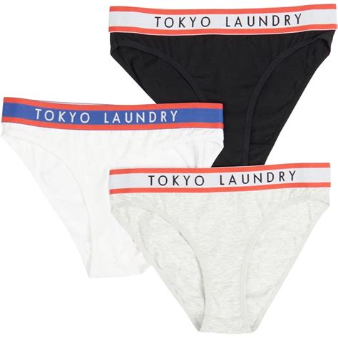 Buy Tokyo Laundry Womens Maya Three Pack Briefs Light Grey Marloptic