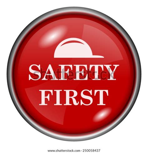 Safety First Icon Internet Button On Stock Vector Royalty Free