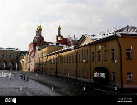 A General Picture Of The Poteshny Palace L With Gold Spires At The