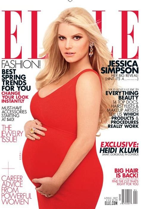 nude and pregnant jessica simpson with fiancé eric on elle cover ‘so comfortable with huge