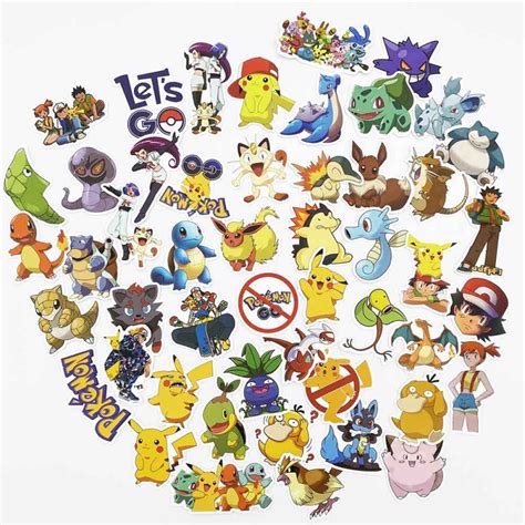 50pcs Stickers Pokemon