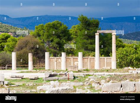 The Sanctuary Of Asklepios Ruins At The Epidaurus In Greece Epidaurus