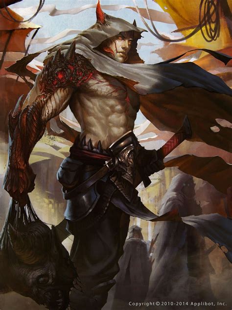 By Hao Zhang Half Demon Islujio Dark Fantasy Art Character Art