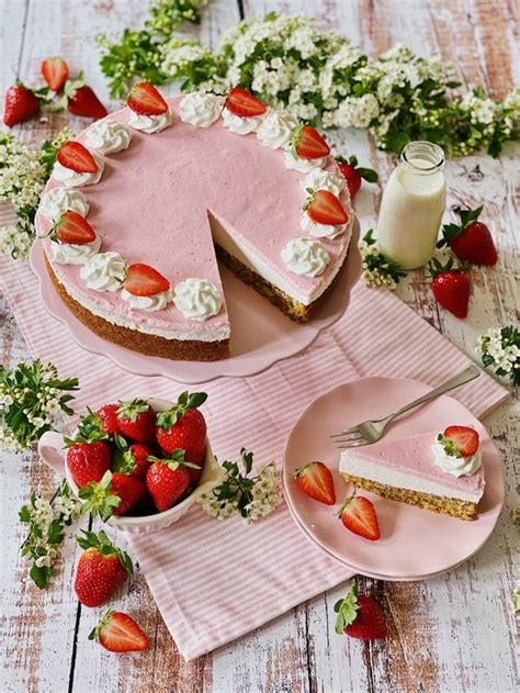 Strawberries Cream Erdbeer Mandel Torte Fashion Kitchen