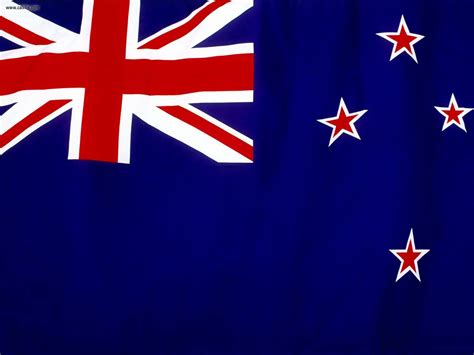 The flag of new zealand is a defaced blue ensign with the union flag in the canton, and four red stars with white borders to the right. Miscellaneous: New Zealand Flag, desktop wallpaper nr. 21136