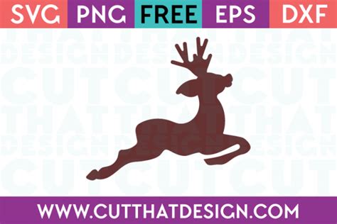 Free Reindeer SVG Files by Cut That Design