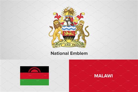 Malawi National Emblem And Flag Object Illustrations ~ Creative Market