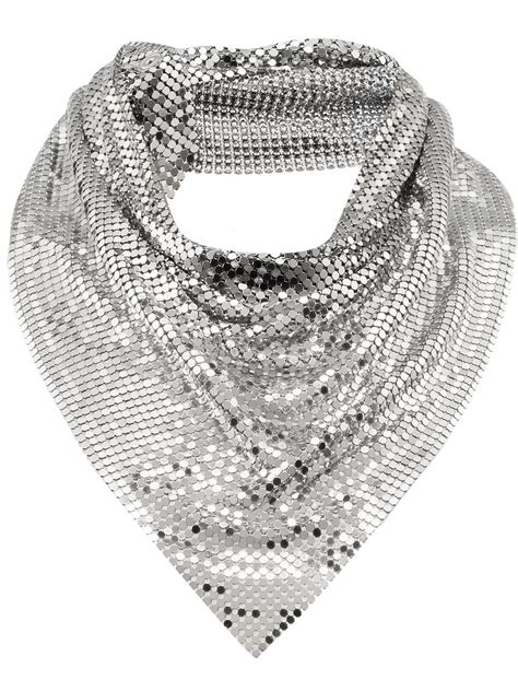 Paco Rabanne Triangle Scarf Farfetch Paco Rabanne Mesh Necklace