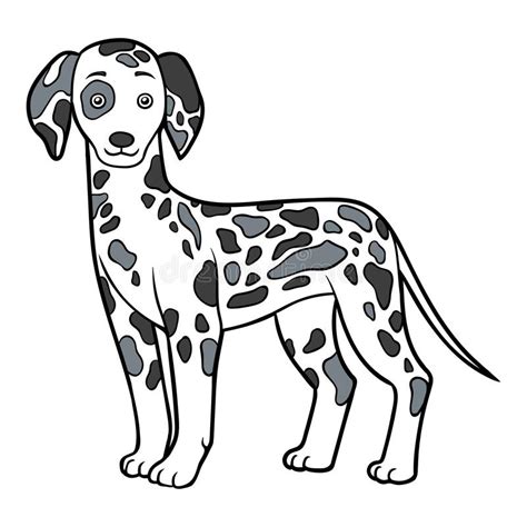 Cartoon Illustration For Children Dalmatian Dog Stock Vector