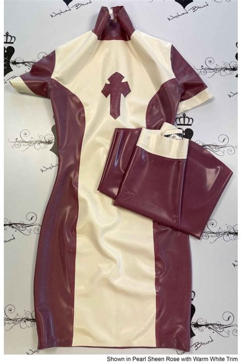nymph nun stylised designer latex uniform dress complete with habit