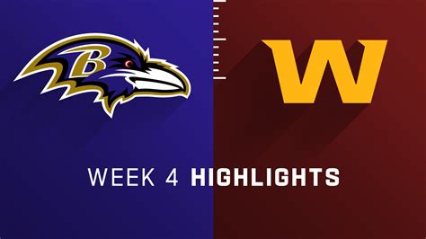 Baltimore Ravens Vs Washington Football Team Highlights Week 4