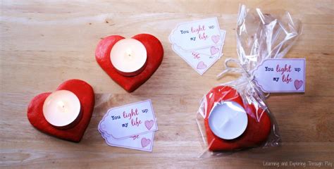 Salt Dough Heart Candle Holder T Valentine Candles Valentine