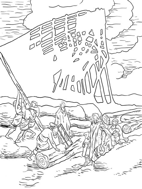Download Noah's Ark Coloring Page | Coloring pages, Superhero ...