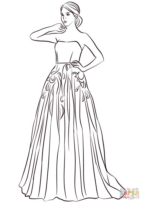 26 Prom Dress Coloring Pages Sandaykacie