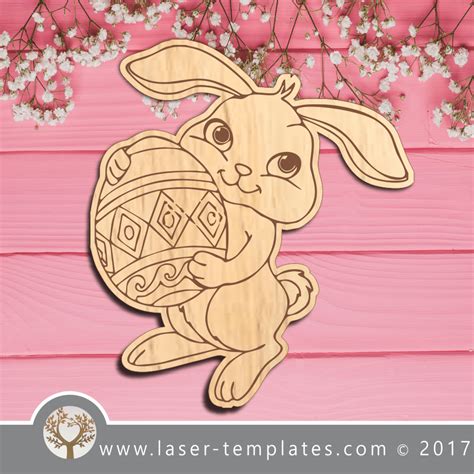 laser cut easter bunny template  laser ready