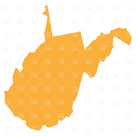 West Virginia State Map Free Vector Clip Art Image 2  Clipartix