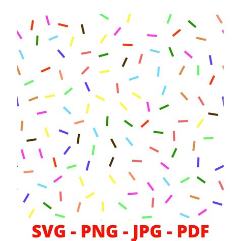 Sprinkle Pattern SVG Cookie Sprinkles Svg Confetti Svg - Etsy
