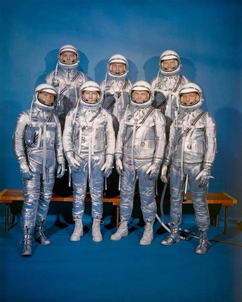 Astronaut Group Portrait Suited Nasa Mercury Project Picryl