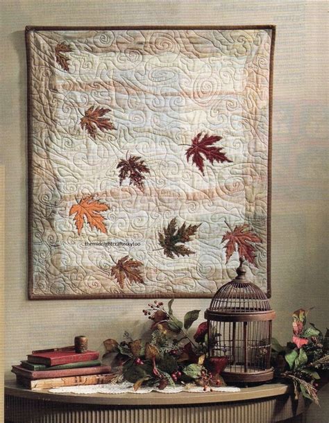 Falling Leaves Quilt Pattern Piecedapplique Ks Fall Quilts Quilt