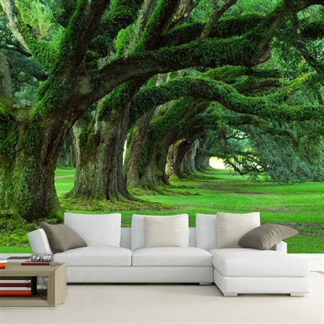 custom 3d wallpaper mural modern natural landscape forest bvm home