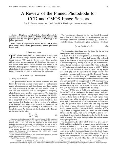 Pdf A Review Of The Pinned Photodiode For Ccd And Cmos Image Sensors