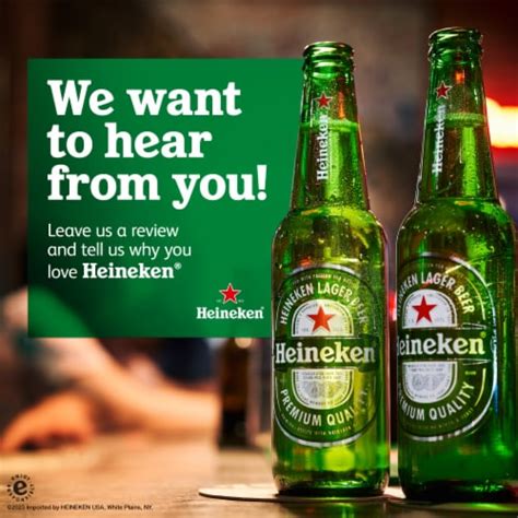Heineken® Premium Malt Lager Beer 12 Bottles 12 Fl Oz Kroger