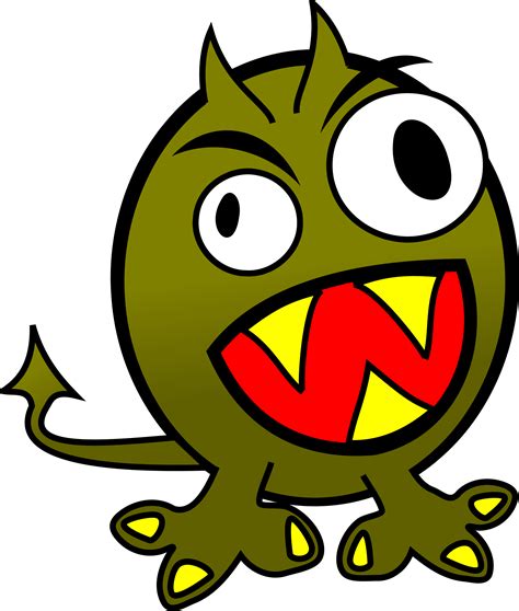 Clipart Small Funny Angry Monster