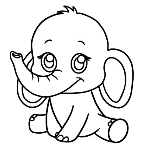 Learn How Easy To Draw A Baby Elephant Easy To Draw Everything