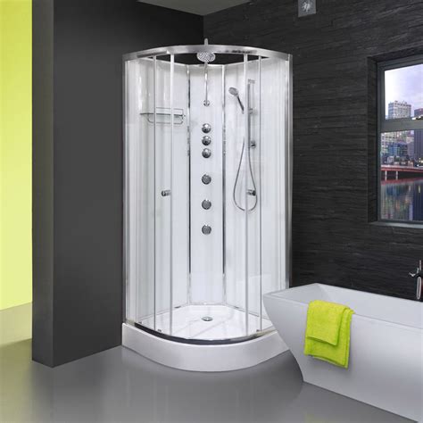 Aqualusso Opus 02 900mm X 900mm Shower Cabin Polar White At Victorian Plumbing Uk