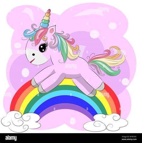 Rainbow Realistic Magical Unicorn Imagen Para Colorear