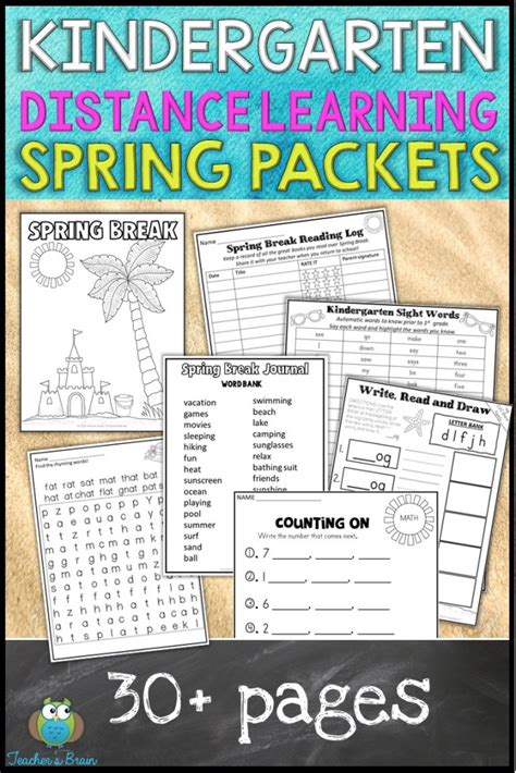Spring Break Packets For Home Practice Teachers Brain