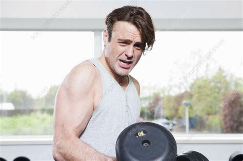 Man Lifting Heavy Weights In Gym Stock Image F0058153 Science