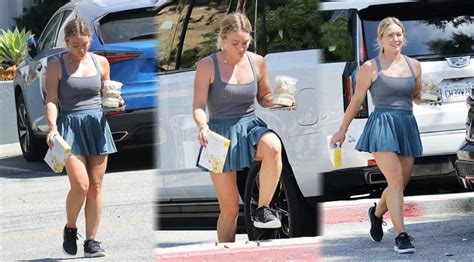 Jaw Dropping Hilary Duff Boobs Pokies And Legs On Full Display