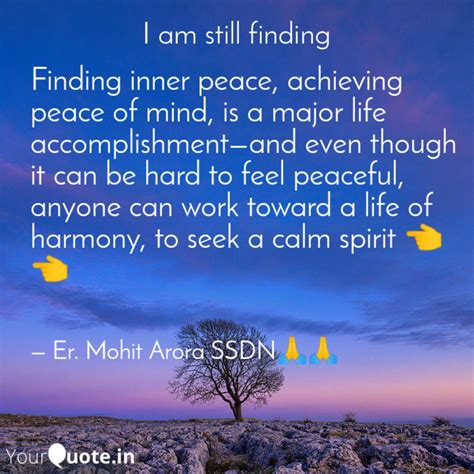Finding Inner Peace Achi Quotes And Writings By Mohit Arora Yourquote