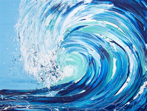 Wave Series Wave Painting Ocean Paintings On Canvas Wave Art