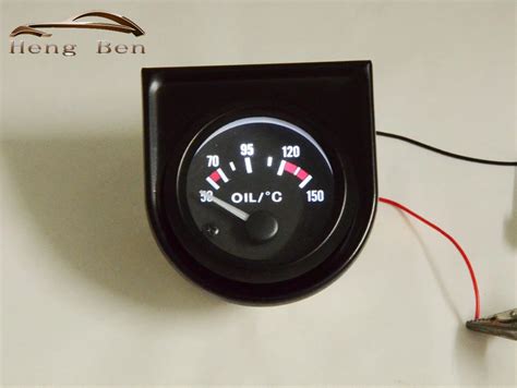 Hb 2 52mm Universal Car Black Analog Oil Temperature Temp Gauge 50