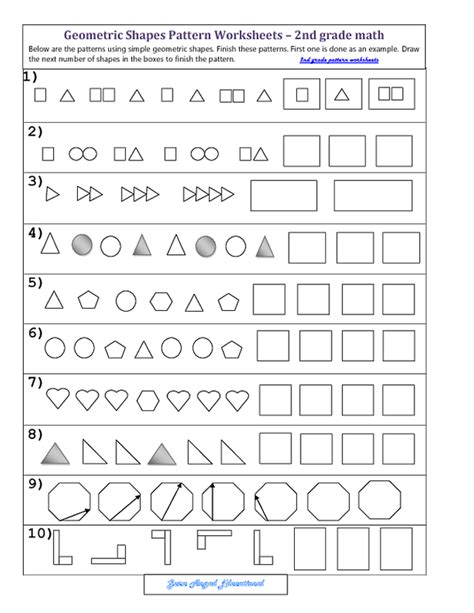 Geometry Patterns In Geometry Printable 4th Grade Teachervision