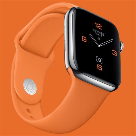New Series 5 Hermes Apple Watch 44mm Orange Sport Band New In Box With