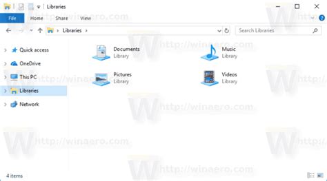 Add Or Remove Library From Navigation Pane In Windows 10