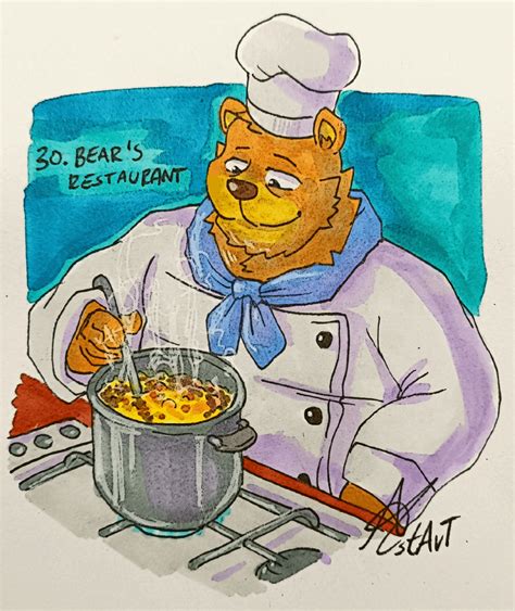 Day 30 Bear S Restaurant 🍳 [my Art Furktober 2023] R Furry