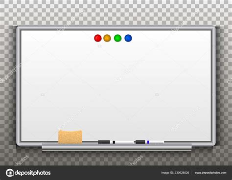 Whiteboards Isolated Transparent Background Vector Stock Vector Image
