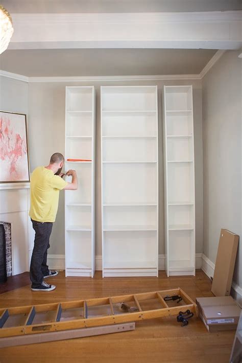 It was constructed from medium density fiberboard (mdf) with a 2×4 base to raise it up off the floor. Ikea Billy Bookcases ($40-$60) of various sizes are ...