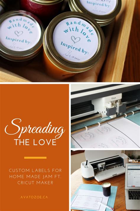spreading grams love  custom cricut maker jam labels jam label