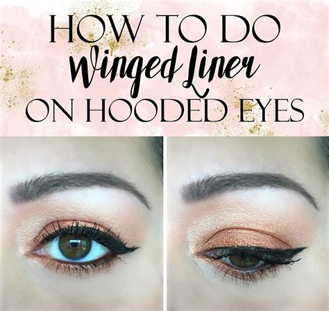 how to apply winged liner on hooded eyes tutorial