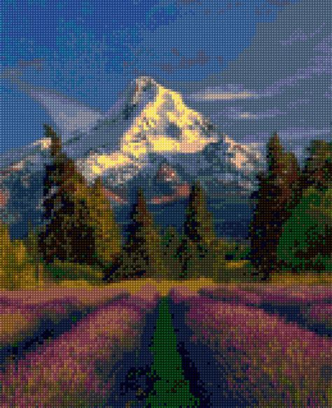 Oregon Mount Hood Landscape Cross Stitch Pattern Pdf