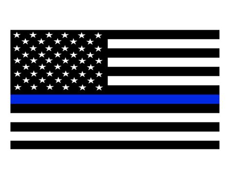 Thin Blue Line Flag Png 344 Download