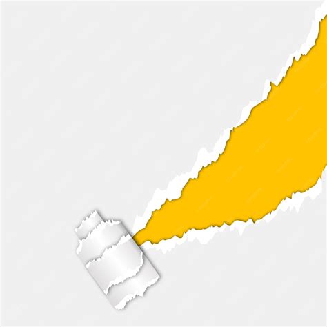 Premium Vector Yellow Torn Ripped Paper Sheet Design Vector Art Stock
