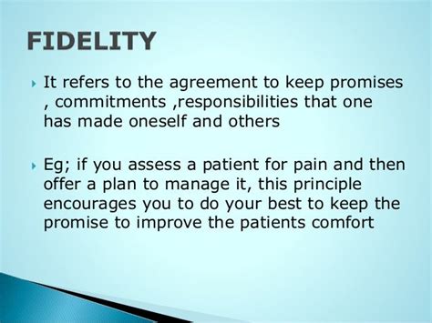 What Is Fidelity In Nursing Ethics